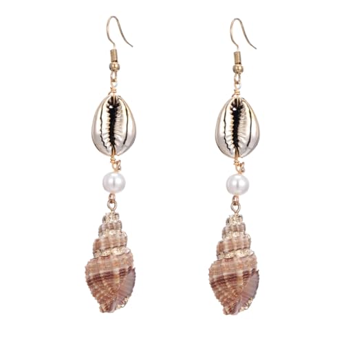 MOKKHNB Muschel Ohrhänger Meeresschnecke Design Boho Ohrringe Damen Hypoallergen Leicht und Langlebig Modischer Schmuck für Frauen und Mädchen Vielseitig Kombinierbar von MOKKHNB