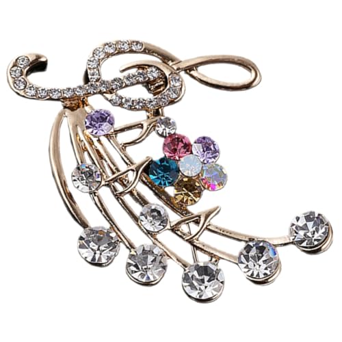 MOKKHNB Musiknotenbrosche Aus Hochwertiger Legierung Mit Strasssteinen Dekorative Anstecknadel Für Jacken Rucksäcke Und Hüte Geeignet Für Partys Und Geschäftsanlässe von MOKKHNB