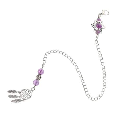 MOKKHNB Natürliche Kristallkette für Diy Schmuck Amethyst Anhänger für Traumverstärkung Langlebige Handarbeit für Frauen MOKKHNB Natürliche Kristallkette für Diy Schmuck Amethyst Anhänger für Traumverstärkung Langlebige Handarbeit für Frauen von MOKKHNB
