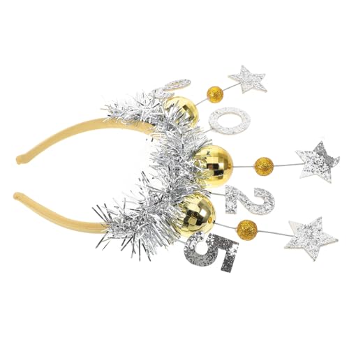 MOKKHNB Neujahrs-haarband Mit Stirnband-design Und Tiara Für Silvester-partyzubehör Und Festliche Verkleidungen Als Fotorequisite von MOKKHNB