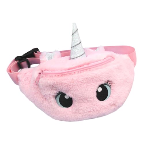 MOKKHNB Niedliche Einhorn Plüsch Hüfttasche für Mädchen Verstellbarer Gürtel Weiche Cartoon Schultertasche Reisetasche und Alltagstasche für Modisches für Mädchen von MOKKHNB