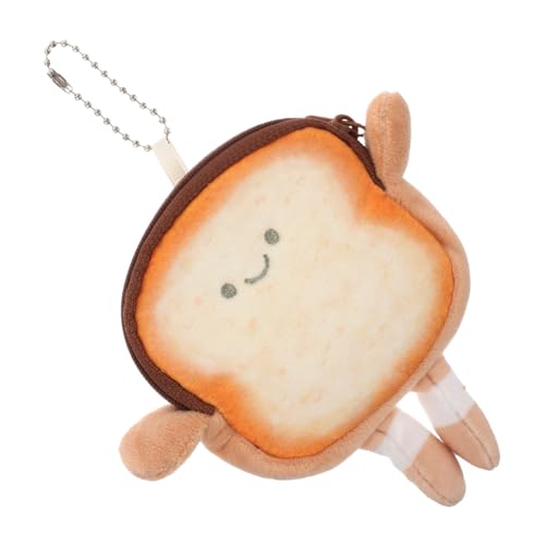MOKKHNB Brotform-münzgeldbörse Mit Reißverschluss Kleine Cartoon-geldbörse Für Damen Kabel-münztasche Aufbewahrungstasche Für Münzen Und Kleine Gegenstände Praktische Mini-Tasche von MOKKHNB