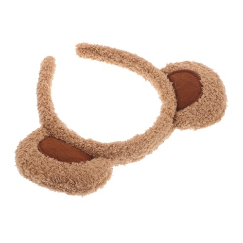 MOKKHNB Plüsch Haarreifen mit Bärenohren für Erwachsene Flauschiges Tierohren Stirnband Süßes Kostüm Accessoire für Kinder und Erwachsene Elastisch und Bärenkostüm von MOKKHNB