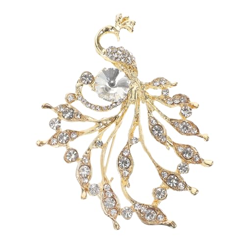 MOKKHNB Peacock Brosche für Damen Funkelnde Anstecknadel mit Modisches Accessoire für Kleider Schals Partys Einzigartiger Tier Schmuck für Besondere Anlässe von MOKKHNB