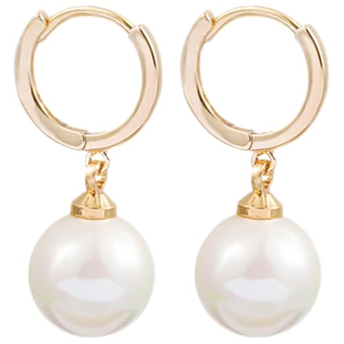 MOKKHNB Perlen Ohrringe Damen Dangle Hoop Earrings mit Eleganter Perle Leichte Statement Ohrhänger Modische Baumelnde Creolen für Frauen Hautfreundlich und Komfortabel MOKKHNB Perlen Ohrringe Damen Dangle Hoop Earrings mit Eleganter Perle Leichte Statement Ohrhänger Modische Baumelnde Creolen für Frauen Hautfreundlich und Komfortabel von MOKKHNB