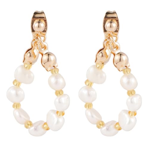 MOKKHNB Perlenohrringe Damen Tropfen Ohrhänger Elegant Vintage Stil mit Kunstperlen Leicht zu Tragen Schönes Schmuckgeschenk für Frauen Mädchen von MOKKHNB