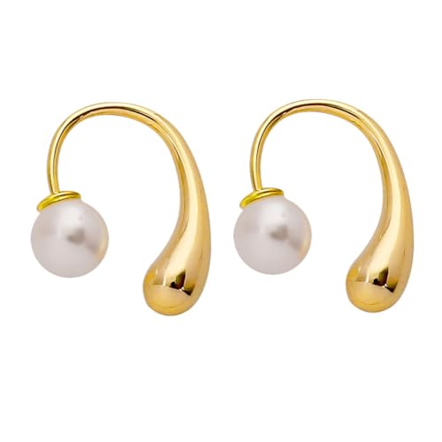 MOKKHNB Perlenohrstecker Gold Damen Ohrschmuck Elegant Korrosionsbeständig Modisch Leicht Tragbar Schmuck für Alltag und Besondere Anlässe MOKKHNB Perlenohrstecker Gold Damen Ohrschmuck Elegant Korrosionsbeständig Modisch Leicht Tragbar Schmuck für Alltag und Besondere Anlässe von MOKKHNB