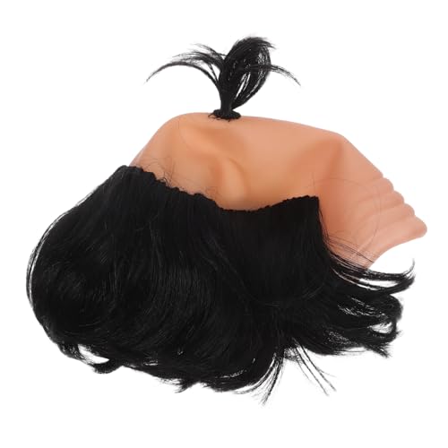 MOKKHNB Perücke Für Glatze Herren Lustiges Cosplay Haarteil Aus Vinyl Und Hitzebeständigem Faser Ritter Samurai Krieger Darstellung Dekor Party Accessoire von MOKKHNB