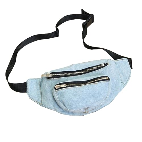 MOKKHNB Retro Denim Umhängetasche für Damen Tragbare Crossbody Brusttasche Vielseitig Einsetzbar für Alltag Reisen und Freizeit mit Mehreren Fächern für Handy Geldbörse und von MOKKHNB
