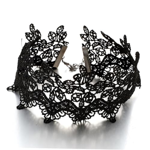 MOKKHNB Retro Lace Choker Mit Blumenmuster Vintage Hollow Halskette Für Damen Stilvolle Clavicle Chain Für Partys Und Besondere Anlässe von MOKKHNB