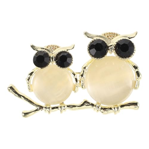MOKKHNB Rhinestone Eulenbrosche Cartoon Design Leichte Tierbrosche mit Funkelnden Kristallen Einfach zu Befestigen Langlebiges Material Vielseitiges Schmuckaccessoire für Damen von MOKKHNB