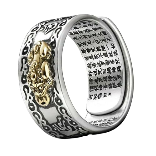 MOKKHNB Männlicher Fingerring Legierung Verstellbar Kreativer Schmuck für Herren Vintage Design Hautfreundlich und Langlebig von MOKKHNB