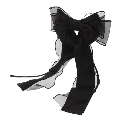 MOKKHNB Große Schwarze Haarschleife Mit Netzspitze Für Damen Haarspange Aus Spitze Und Maschenware Elegant Für Verschiedene Anlässe Haaraccessoire von MOKKHNB