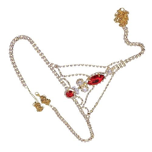 MOKKHNB Strass Tanga mit Körperkette für Frauen Glänzendes Schmuckstück Strass für Partys und Besondere Anlässe Perfektes für Ihre Liebsten von MOKKHNB