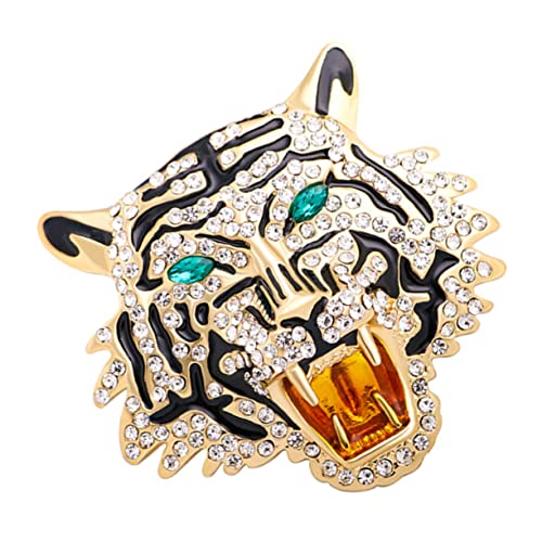 MOKKHNB Tiger Brosche mit Funkelnden Strasssteinen Elegantes Anstecknadel Accessoire für Kleidung Anzüge und Hüte Schmuckstück für Besondere Anlässe und Alltag von MOKKHNB