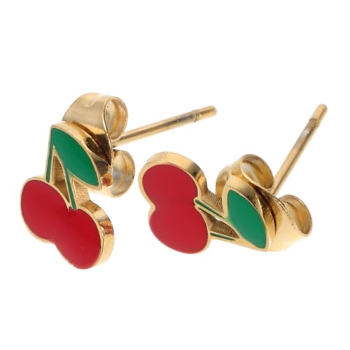 MOKKHNB Titanstahl Kirschohrstecker Damen Schmuck Süß Langlebig Vielseitig Kombinierbar Alltag und Fest MOKKHNB Titanstahl Kirschohrstecker Damen Schmuck Süß Langlebig Vielseitig Kombinierbar Alltag und Fest von MOKKHNB