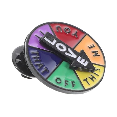 MOKKHNB Brosche Anstecknadel Mit Drehteller Und Metallpfeil Originelles Schmuckstück Für Damen Kreatives Design Multifunktional Für Kleidung Taschen Oder Rucksäcke von MOKKHNB