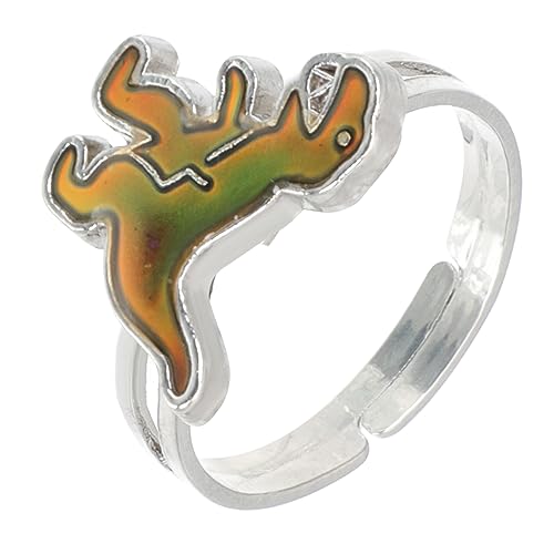 MOKKHNB Stimmungsring Aus Verstellbar Cartoon Finger Ring Für Mädchen Junge Mädchen Frauen Party Festival Favors von MOKKHNB