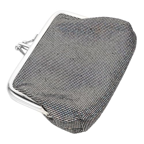 MOKKHNB Vintage Kleines Damen Kiss Lock Portemonnaie Mini Geldbörse mit Robustem Verschluss Leichtes Langlebiges Münzfach für Alltag und Partys Praktische Organisation für Karten und von MOKKHNB