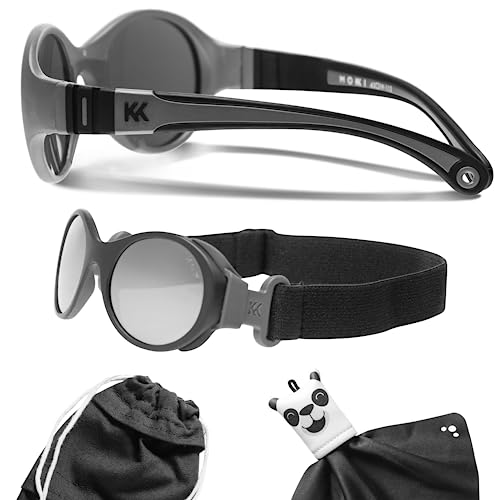 MOKKI Baby Sonnenbrille 0-2 Jahre - [2er-Set] - Unisex - Polarisierte & BlueBlock™ Gläser - UV 400 Schutz - Sonnenbrille Kleinkind - Leicht & Bequem - Baby Sunglasses von MOKKI