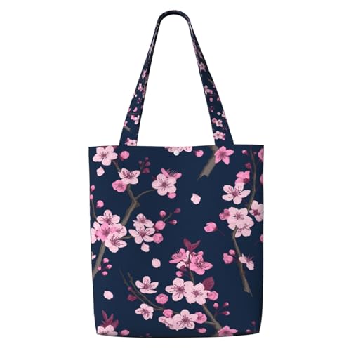 MOLAIGIN Canvas-Tragetasche, ästhetisch, für Damen, wiederverwendbare Tragetasche, Schultertaschen für Urlaub, Shopping, Arbeit, Lebensmittel, Japanische Kirschblüte, Einheitsgröße MOLAIGIN Canvas-Tragetasche, ästhetisch, für Damen, wiederverwendbare Tragetasche, Schultertaschen für Urlaub, Shopping, Arbeit, Lebensmittel, Japanische Kirschblüte, Einheitsgröße von MOLAIGIN