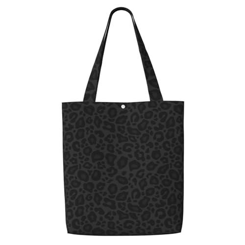 MOLAIGIN Canvas-Tragetasche, ästhetisch, für Damen, wiederverwendbare Tragetasche, Schultertaschen für Urlaub, Shopping, Arbeit, Lebensmittel, Schwarz Grau Leopard, Einheitsgröße MOLAIGIN Canvas-Tragetasche, ästhetisch, für Damen, wiederverwendbare Tragetasche, Schultertaschen für Urlaub, Shopping, Arbeit, Lebensmittel, Schwarz Grau Leopard, Einheitsgröße von MOLAIGIN