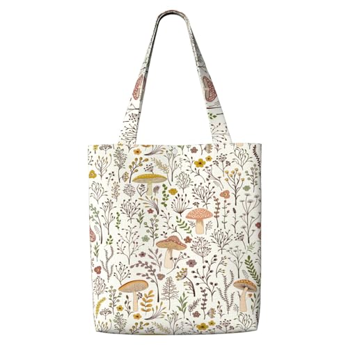 MOLAIGIN Canvas-Tragetasche, ästhetisch, für Damen, wiederverwendbare Tragetasche, Schultertaschen für Urlaub, Shopping, Arbeit, Lebensmittel, Süßer Pilz, Einheitsgröße MOLAIGIN Canvas-Tragetasche, ästhetisch, für Damen, wiederverwendbare Tragetasche, Schultertaschen für Urlaub, Shopping, Arbeit, Lebensmittel, Süßer Pilz, Einheitsgröße von MOLAIGIN