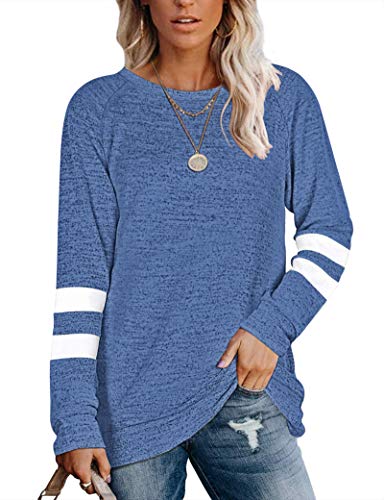 MOLERANI Leichte Sweatshirts für Damen Tunika Pullover für Leggings Loose Fit Tops Marineblau M MOLERANI Leichte Sweatshirts für Damen Tunika Pullover für Leggings Loose Fit Tops Marineblau M von MOLERANI