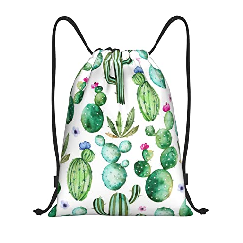 MOLIAE Bunte Taschen mit Kordelzug, Pfauenmuster, ideal für Fitnessstudio, Sport und Reisen, Kaktusblüte, Small von MOLIAE