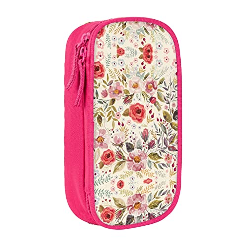 MOLIAE Federmäppchen mit rustikalem Rosenmotiv, hohe Kapazität, langlebige Federmäppchen, Organizer-Etui, für Männer und Frauen, rose, Einheitsgröße, modisch von MOLIAE