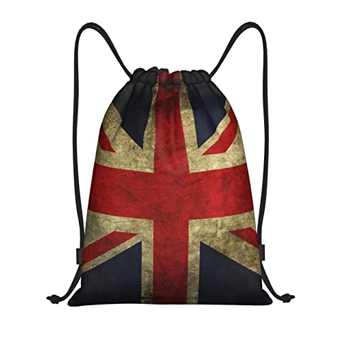 MOLIAE Meeresschildkröten-Aufdruckbeutel mit Kordelzug, ideal für Fitnessstudio, Sport und Reisen, Union Jack Design, Medium von MOLIAE