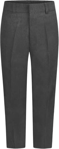Jungen Stabile Plus Size Schulhose Alter 5-16 Jahre mit Teflon Wasserabweisend Reißverschluss & Clip Halbelastischer Bund Gürtelschlaufen Größentabelle Verfügbar Größentabelle Konsultieren von MOLLY MALOU