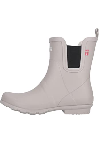 MOLS Damen Damen Gummistiefel Suburbs I Wasserdichte kurze Regenstiefel aus Naturkautschuk mit maximalem Tragekomfort 1060 Chateau Gray 36 von MOLS