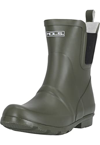 MOLS Damen Damen Gummistiefel Suburbs I Wasserdichte kurze Regenstiefel aus Naturkautschuk mit maximalem Tragekomfort 3038 Olive Night 40 von MOLS