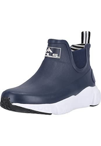 MOLS Damen Halbhohe Frauen Gummistiefel HAUGLAND LOW CUT SNEAKER I wasserdichte Gummi Stiefeletten für Erwachsene I Regenboots aus Naturkautschuk I atmungsaktive Rainboots halbhoch 2002 Navy 38 von MOLS