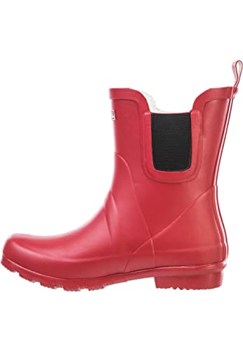 MOLS Damen Damen Gummistiefel Suburbs I Wasserdichte kurze Regenstiefel aus Naturkautschuk mit maximalem Tragekomfort 4092 Haute Red 40 von MOLS