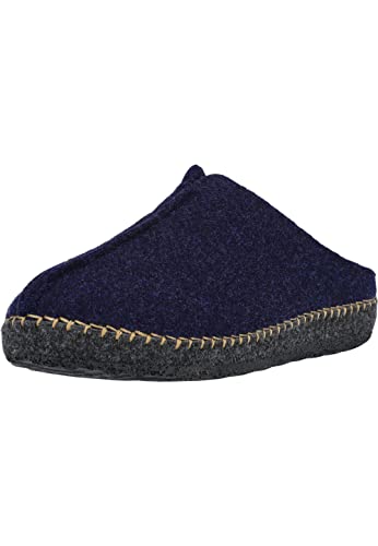 MOLS Unisex Hausschuh Seleigh Unisex Felt Slipper I Hauslatschen Pantoffeln für Damen und Herren 2048 Navy Blazer 36 von MOLS