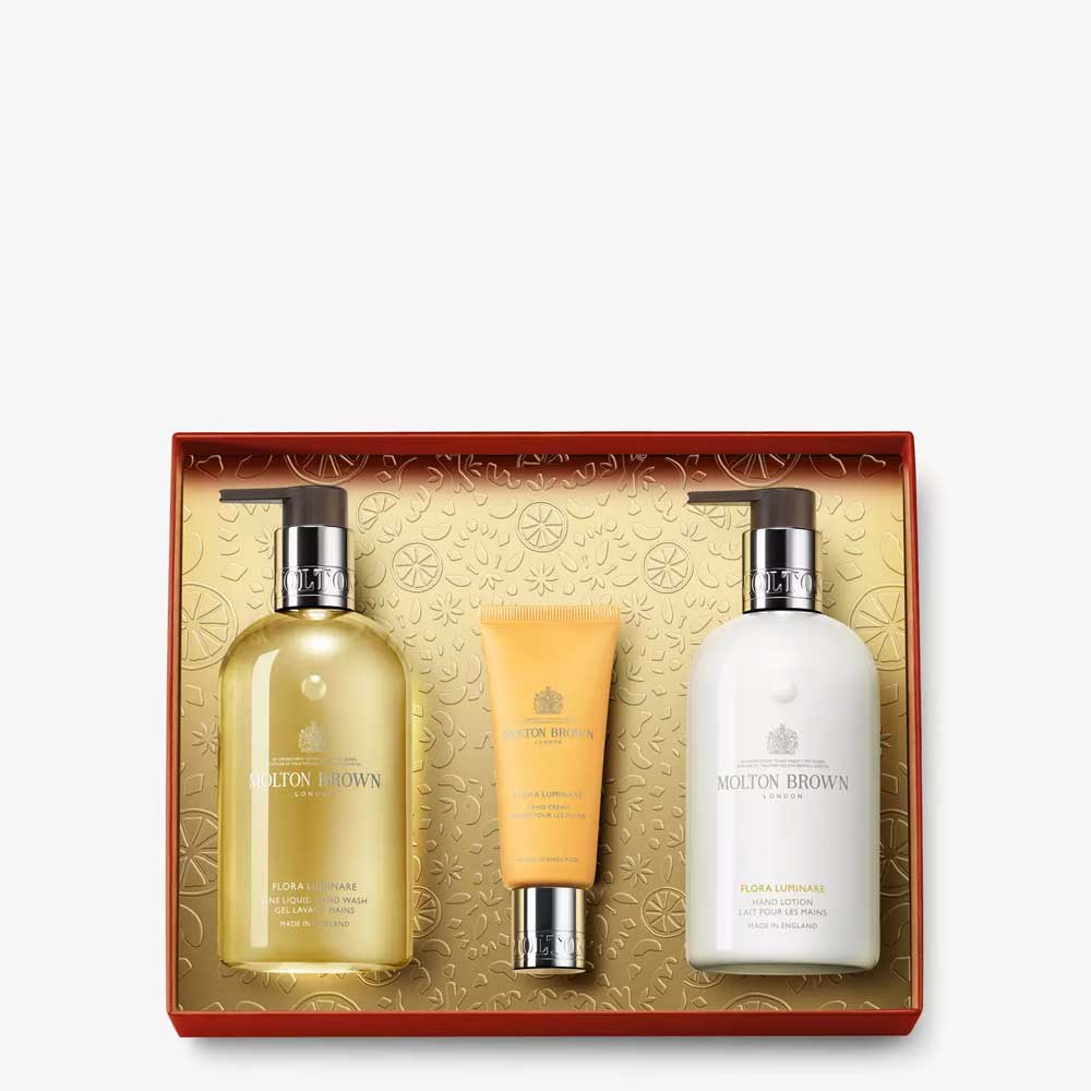 Molton Brown Xmas Flora Luminare Hand Care Gift Set 3 Artikel im Set von MOLTON BROWN