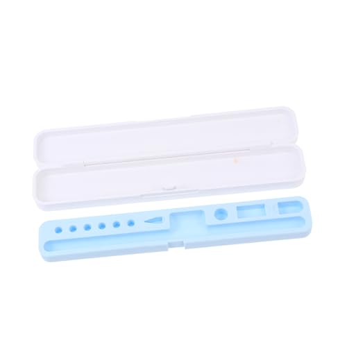 MOLUCKFU Stift-aufbewahrungsbox Kompatibel Mit Apple Pencil Bleistiftbox Mit Kapazitivem Halter Aufbewahrungstasche Für Bleistifte Praktischer Stiftvorrat Weiß Himmelblau von MOLUCKFU