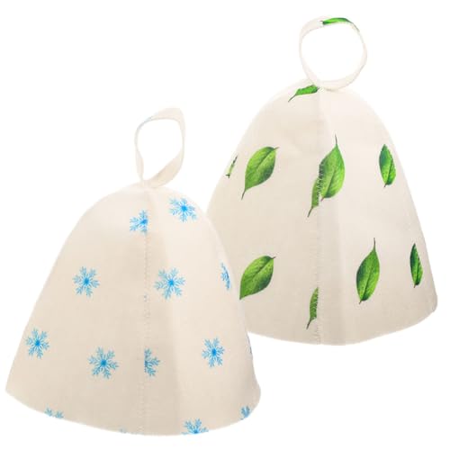 MOLUCKFU 2stücke Filz Sauna Hut Für Damen Und Herren Atmungsaktiv Wiederverwendbar Wärmedämmung Duschhaube Saunahut Zubehör von MOLUCKFU