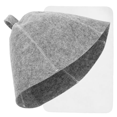 MOLUCKFU Sauna Hut Aus Filz Für Herren Damen Bequemer Saunahut Wasserabsorbierend Tragbar Für Sauna Und Dampfbad von MOLUCKFU