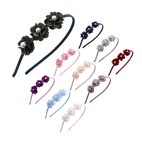 MOLUCKFU 10PCS Stoff Blumen Stirnbänder Mit Perlen Für ädchen Chiffon Haaraccessoires Für Partys Und Besondere Anlässe Gemischte Stile von MOLUCKFU