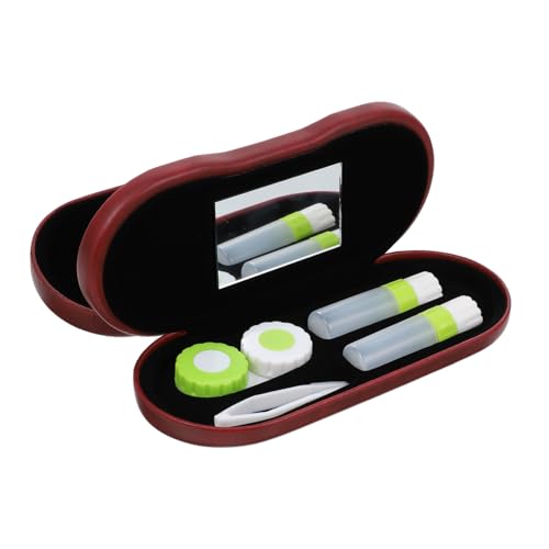 MOLUCKFU 1stück Tragbares Brillenetui Mit Spiegel Handgefertigter Aufbewahrungsbehälter Für Brillen Und Linsen Doppelseitiges Design Hochwertigem Für Männer Und Frauen von MOLUCKFU