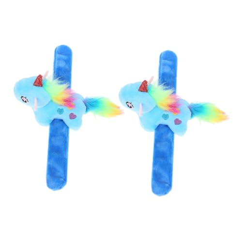 MOLUCKFU 2 Stück Einhorn Slap Armband Kuscheliges Tierarmband für Partys Geschenkidee und Weiches und Sicheres Design für Spaß und Freude von MOLUCKFU