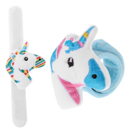 MOLUCKFU 2er Packung Schlagarmbänder Für Kinder Kreisförmige Armbänder Mit Einhorn-cartoon-motiven Dekorative Party-schlagbänder Für Jungen Und Mädchen von MOLUCKFU
