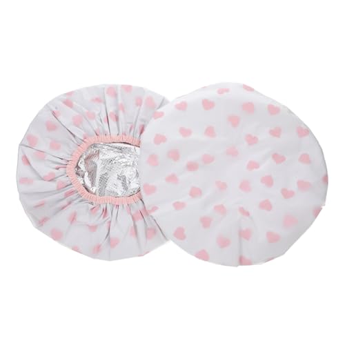 MOLUCKFU 2stücke Wiederverwendbare Duschhaube Für Damen Doppellagige Wasserdichte Haarkappe Für Haar Selbstheizende Badekappe Antistatisch Für Haarbehandlungen von MOLUCKFU