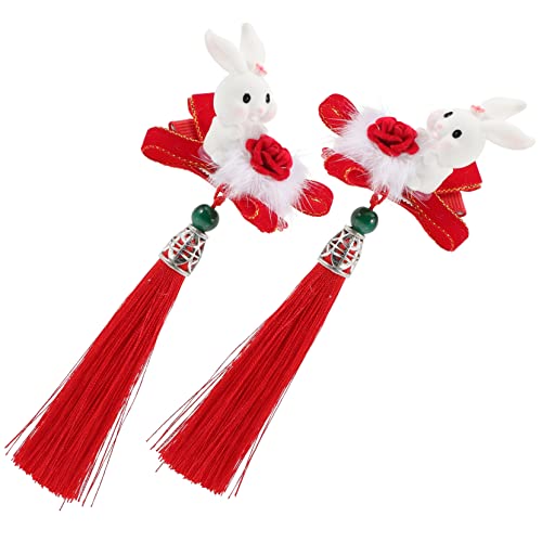 MOLUCKFU Einzigartige Haarspangen Für Mädchen Haarspangen Im Chinesischen Stil Haarnadeln Quasten Für Partys Schulveranstaltungen von MOLUCKFU