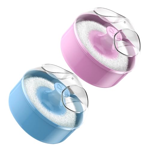 MOLUCKFU 2stücke Puderquaste Mit Box Für Junge Mädchen Flauschige Körperpflege Puderquaste Mit Griff Hygienisches Kosmetikwerkzeug Zur Sicheren Anwendung Für Neugeborene Und Kleinkinder von MOLUCKFU