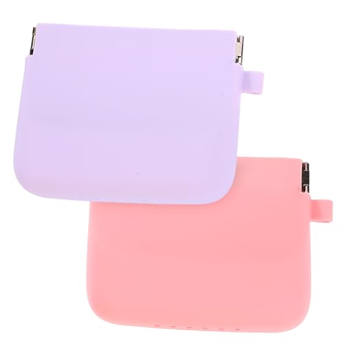MOLUCKFU 2stücke Schminktasche Aus Silikon Mit Taschenfunktion Selbstschließende Kosmetiktasche Für Damen Tragbare Reise Make-up Tasche Wasserabweisend Und Schmutzfest Kompakt Und Leicht von MOLUCKFU