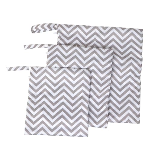 MOLUCKFU 3 Stück Teiliges Wiederverwendbare Windelaufbewahrungstaschen Wasserdichtes Feucht trocken beutelset für Unterwegs Praktische Waschbare Windelbeutel für Windeln Organizer von MOLUCKFU